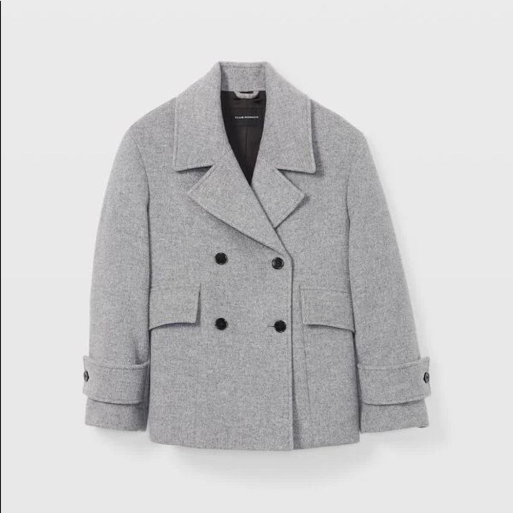 Club Monaco Relaxed Peacoat in Basic Grey